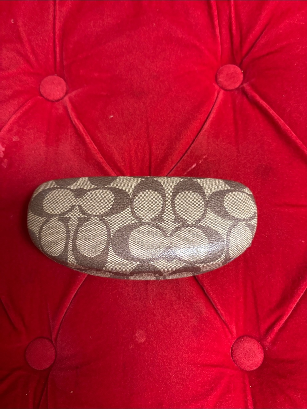 Authentic COACH Eyeglass Sunglass‎ Case Hard Shell Signature “C” Logo